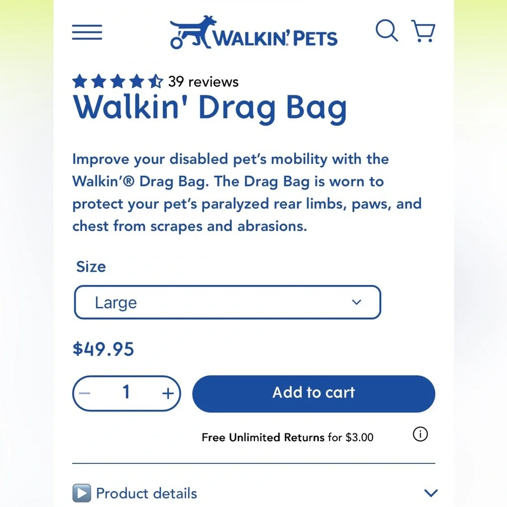 Walkin’ Pets Walkin’ Drag Bag